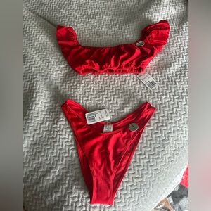 Forever 21 Bikini Top and Bottom Size Small in Red